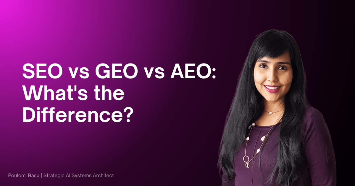 What's the Difference & How to Optimize for All Platforms? | Think Daily 1 seo vs geo vs aeo whats the difference