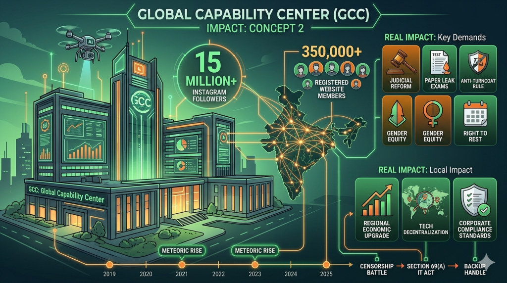 Why Global Capability Centers (GCCs) Are Overtaking Indian IT Services 2 An analytical split screen infographic charting the differences between IT service vendors and GCC models in compensation, talent retention, and core business models.